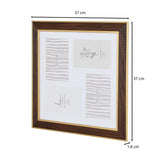 Four Pics Photo Frame- Brown, 4 x 6 Inch