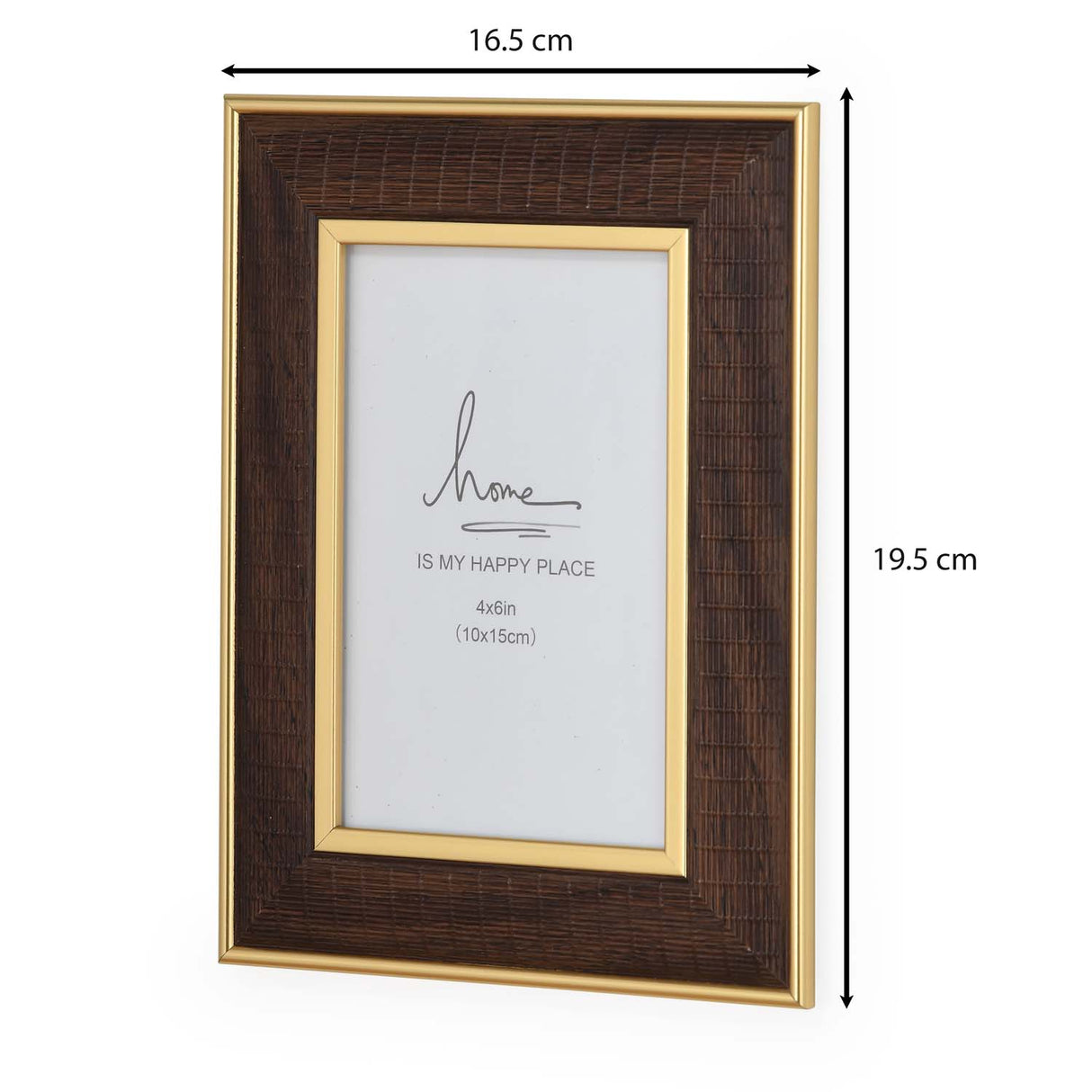 Single Pic Photo Frame- Brown, 4 x 6 Inch