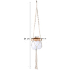 Macrame Hanging Planter- White