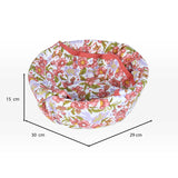 Floral Cotton Bread Basket- Multicolor
