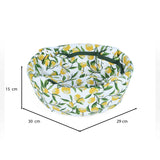 Lemon Lush Cotton Bread Basket- Multicolor