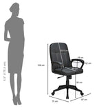 Mayor Mid Back Office Chair- Black