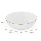 Ripple Porcelain 20 Piece Dinner Set- White
