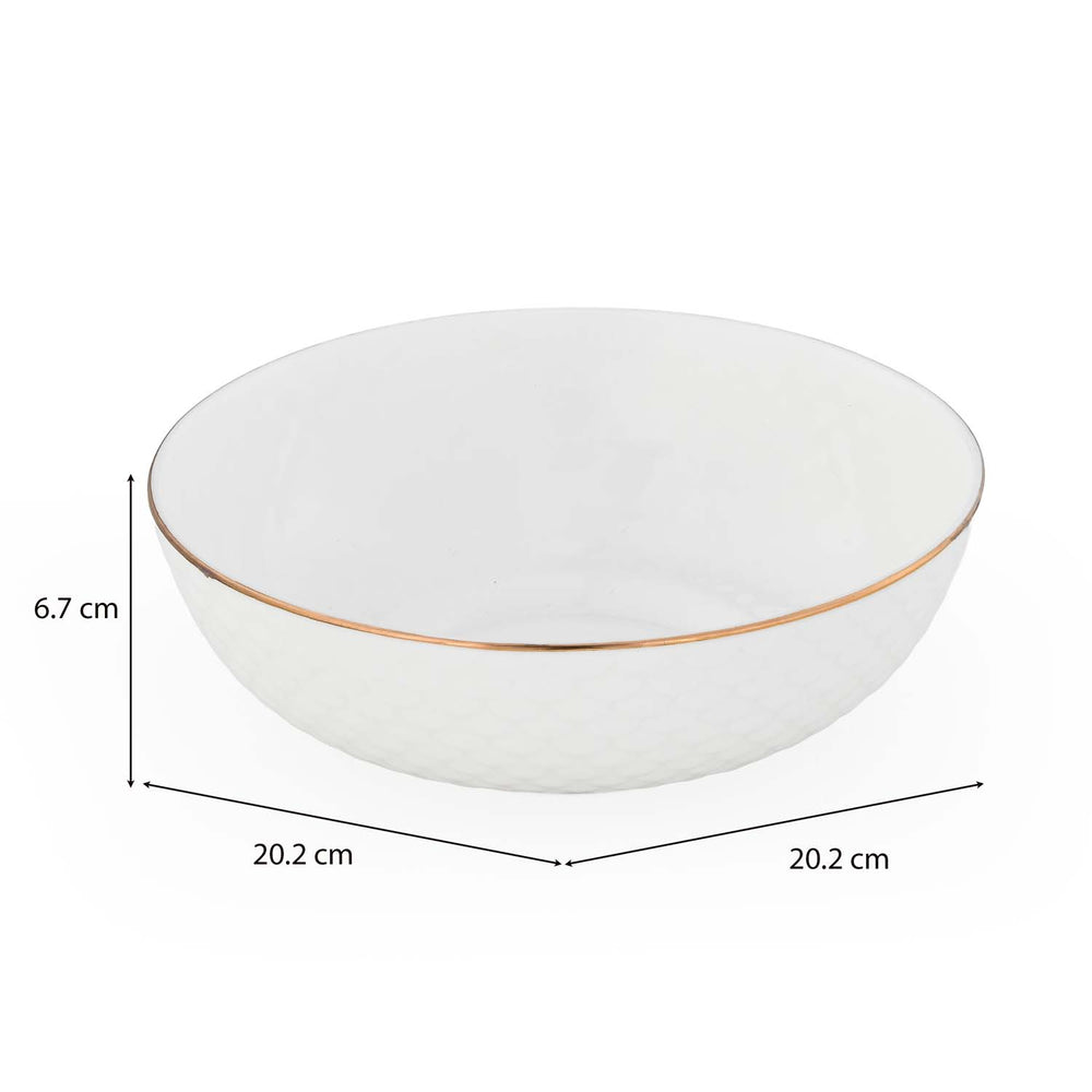 Ripple Porcelain 20 Piece Dinner Set- White