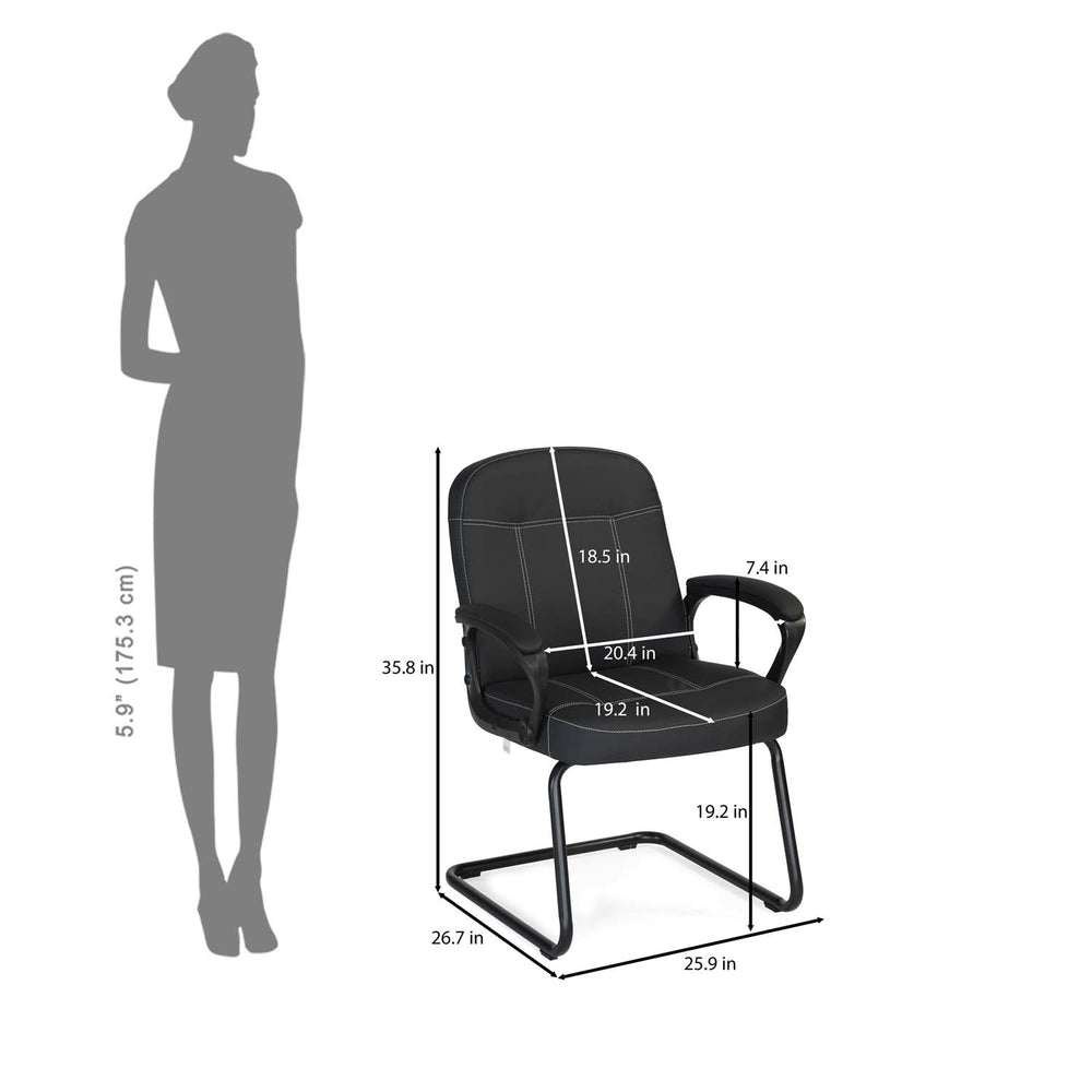 Mayor Visitor Chair- Black