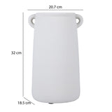 Decorative Trapeze Stoneware Vase Large- Beige