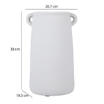 Decorative Trapeze Stoneware Vase Large- Beige