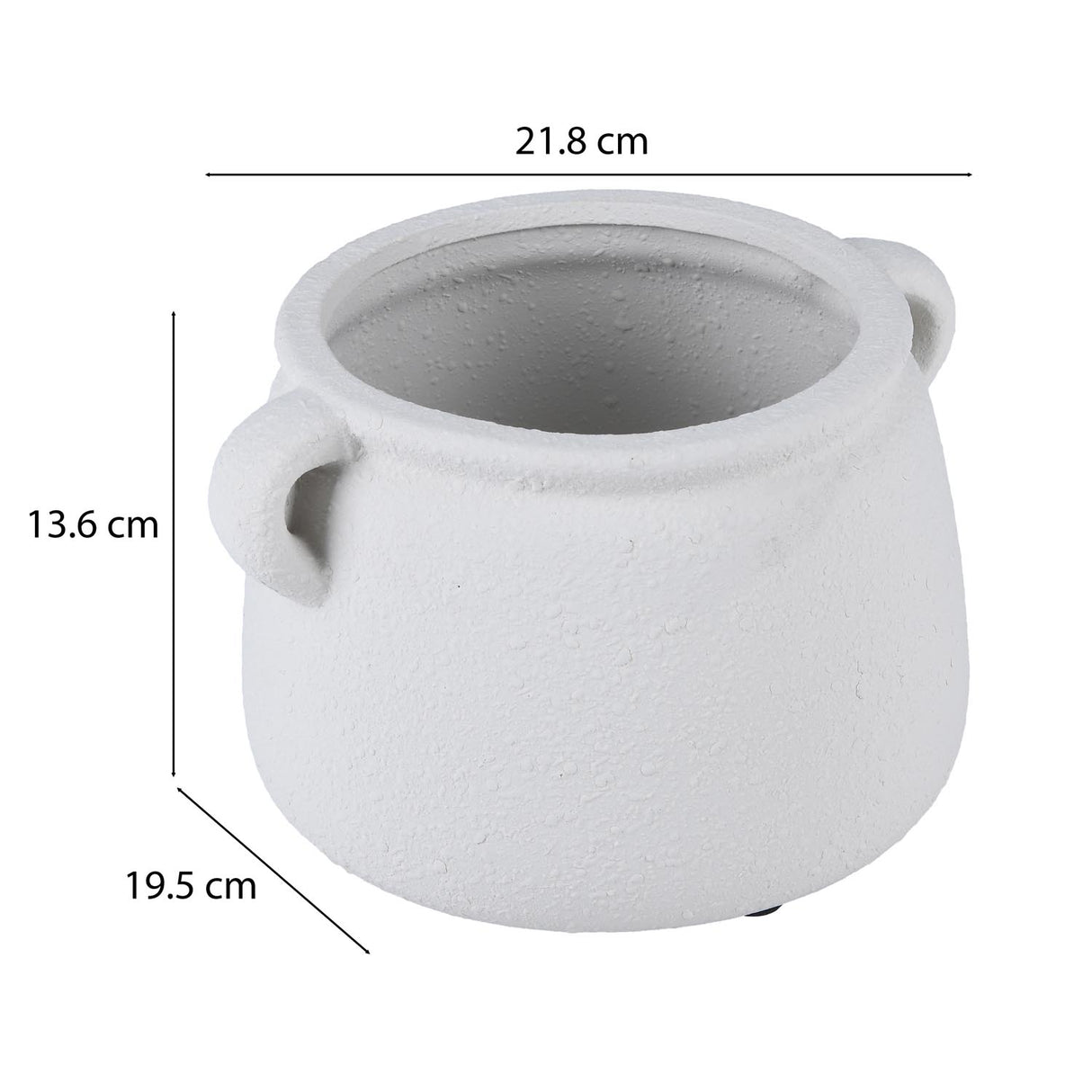 Stoneware Planter with Ears- Beige