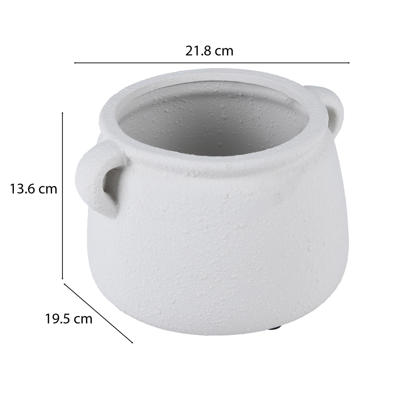 Stoneware Planter with Ears- Beige