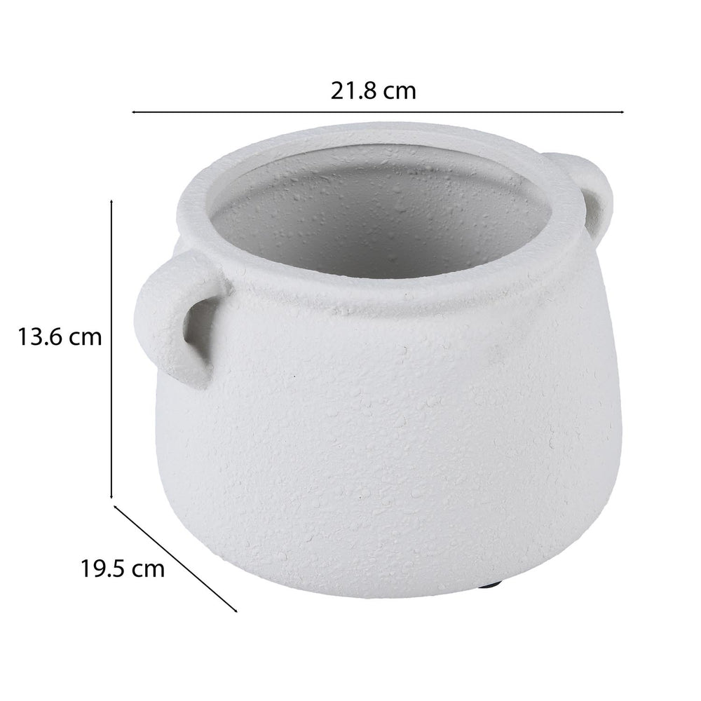 Stoneware Planter with Ears- Beige