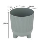 Recycled Mini Fluting Planter 15cm- Green