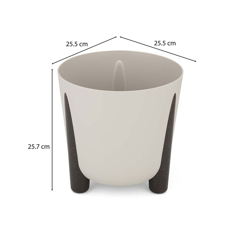 Recycled Classic Trileg Planter- Beige