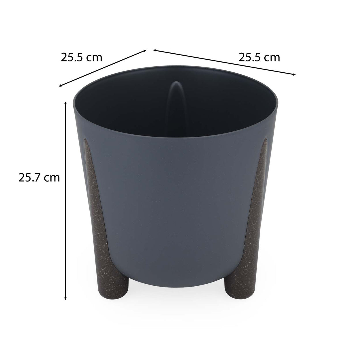 Recycled Classic Trileg Planter- Grey
