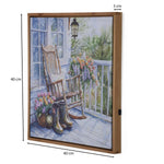 Rocking Chair Canvas Painting with LED Light- Multicolor