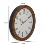 Round Classic Wall Clock- Teak