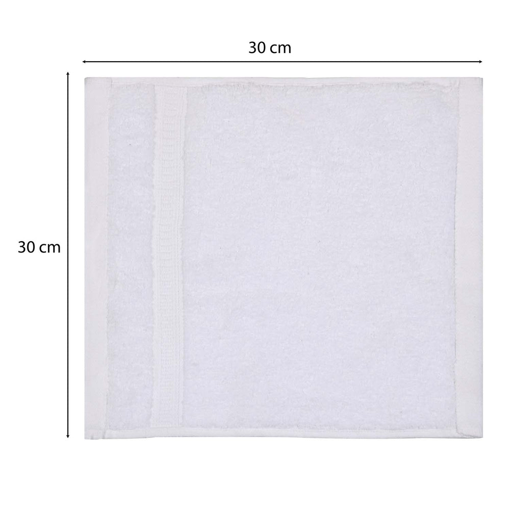 Cotton Zero Twist Face Towel- White