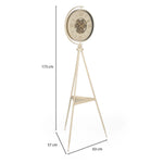 Moving Gear Floor Clock- Beige and Gold