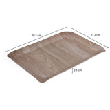 Square Shaped Melamine Serving Tray Large- Beige