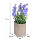Lavender Artificial Potted Plant- Light Purple