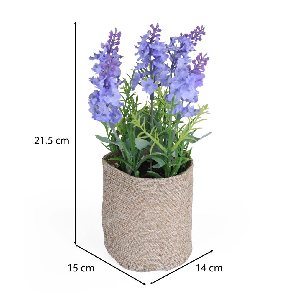 Lavender Artificial Potted Plant- Light Purple