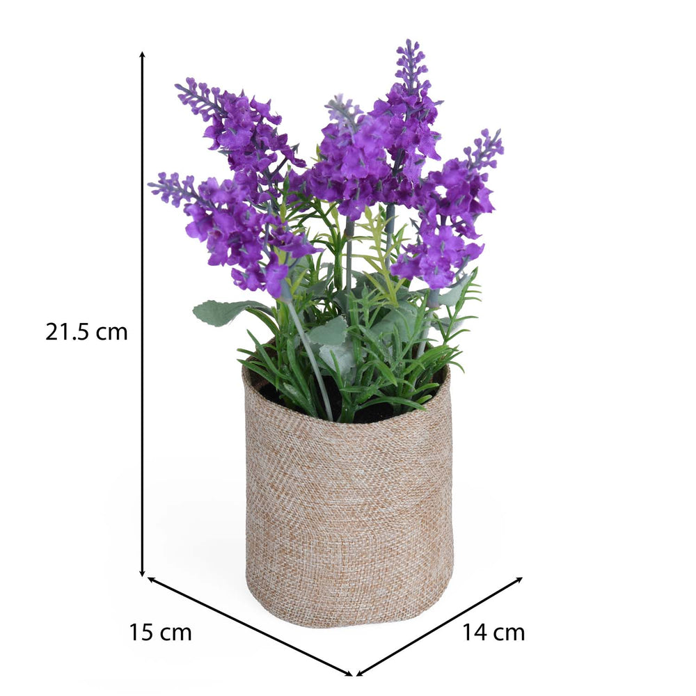 Lavender Artificial Potted Plant- Purple