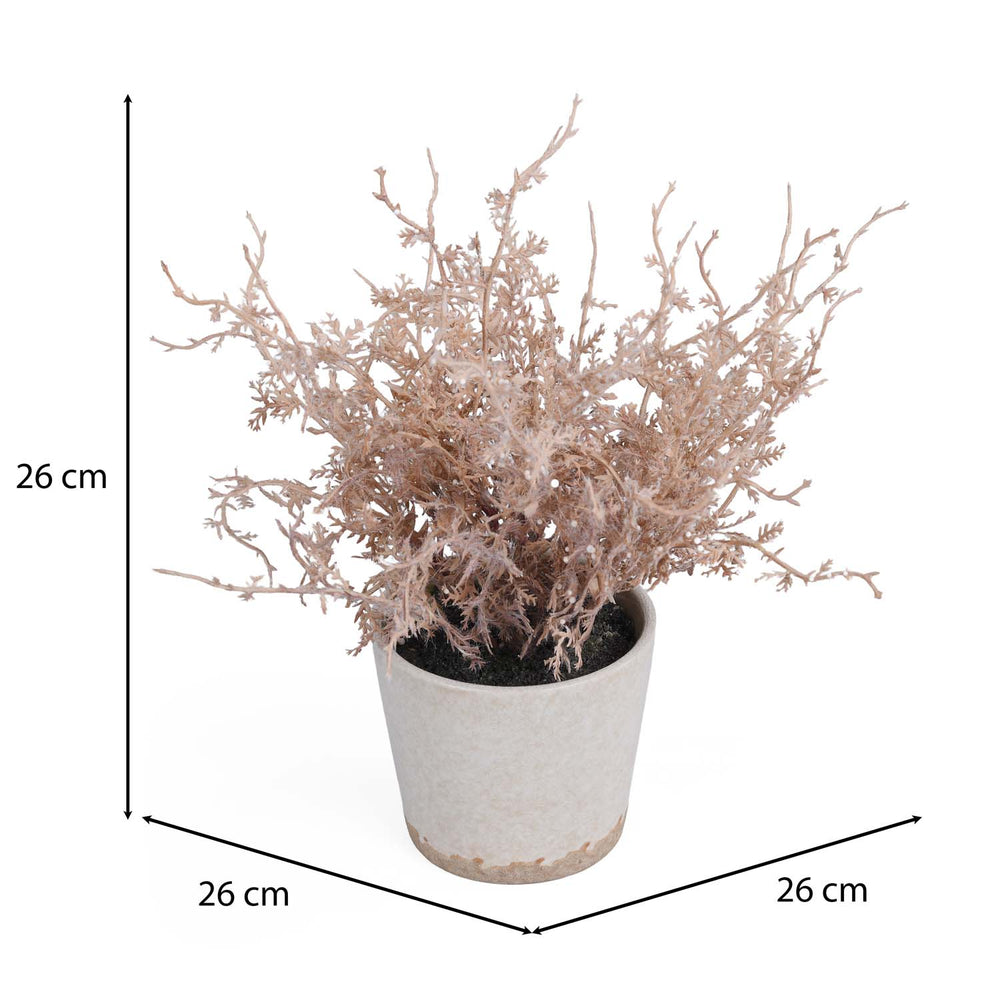 Flocking Artificial Potted Plant- Pink