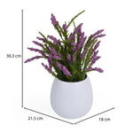 Spiky Flower Artificial Potted Plant- Purple