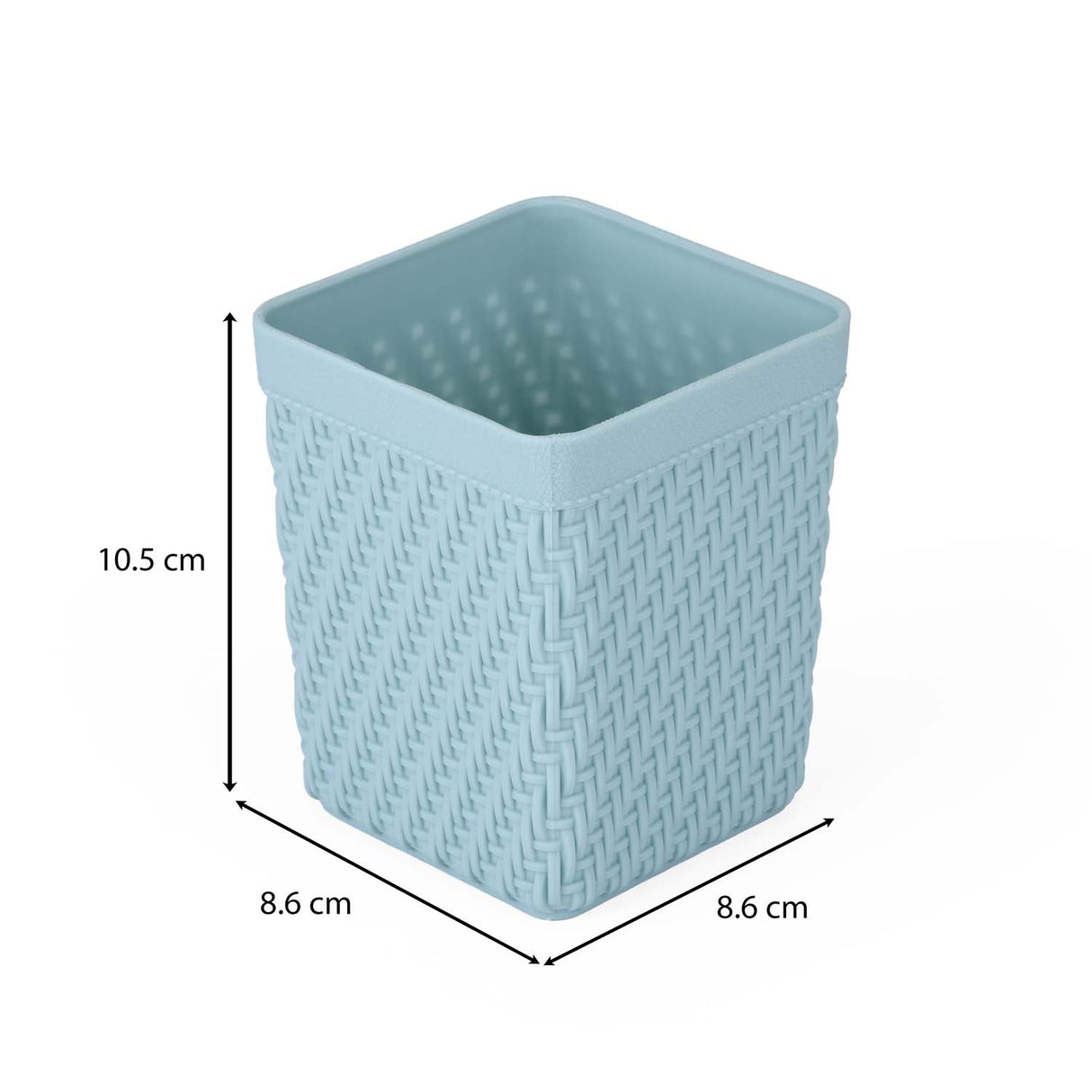 Weave Design Polypropylene Pen Holder- Mint