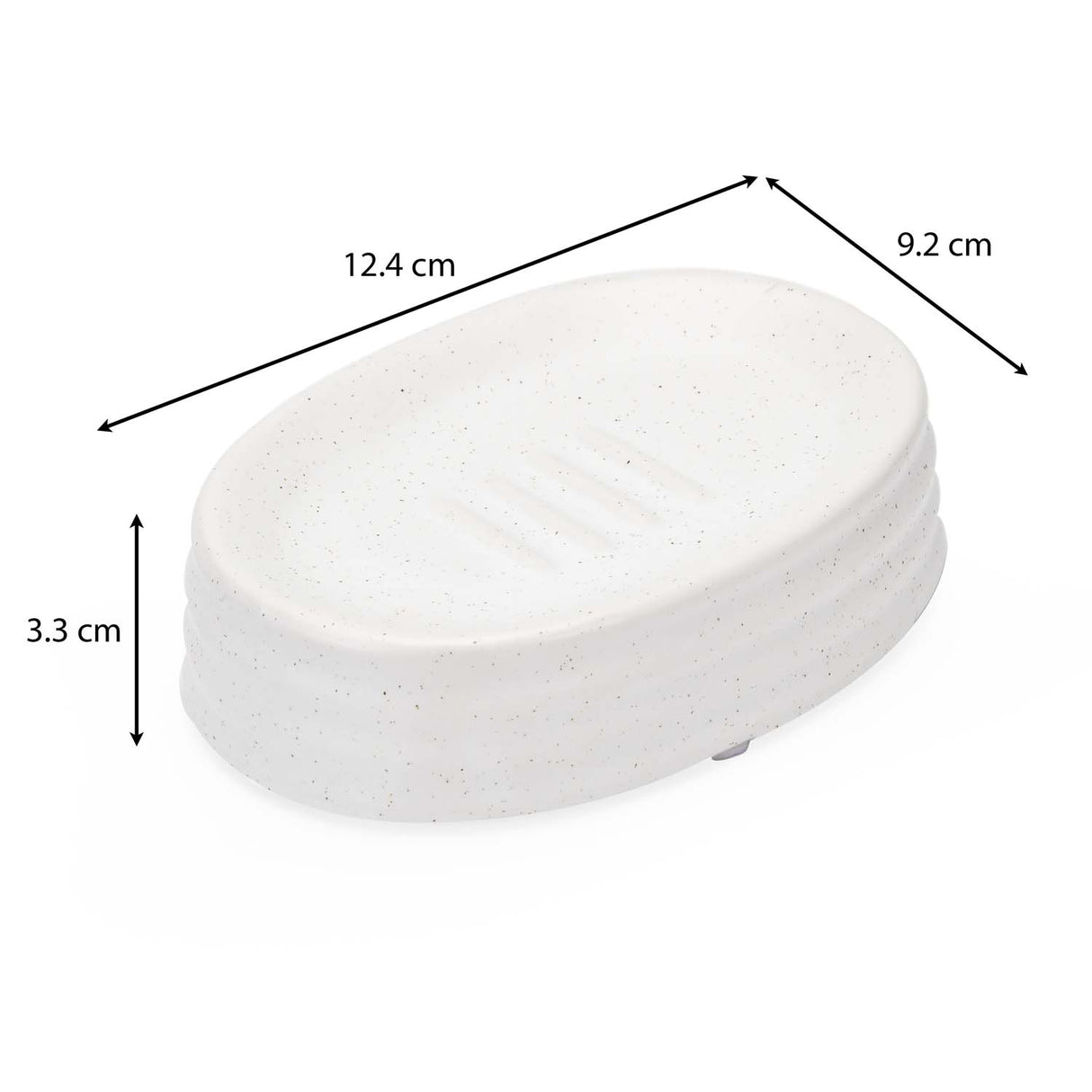 Fluted Stoneware Batch Accessories Set of 3- White