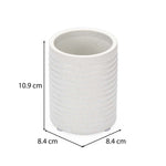 Fluted Stoneware Batch Accessories Set of 3- White