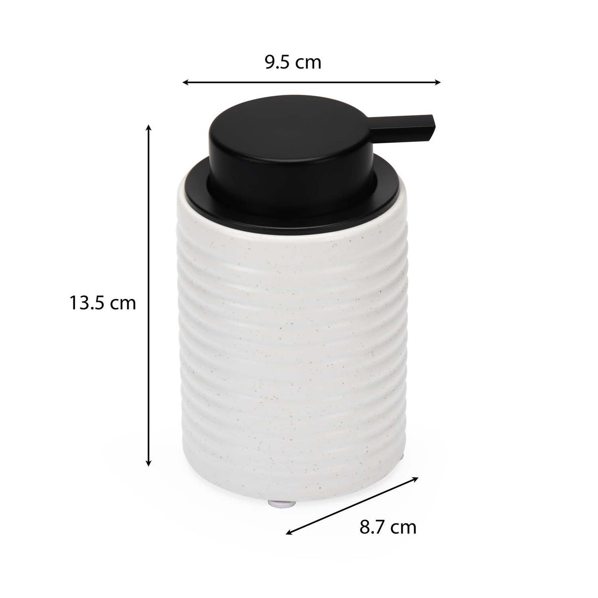 Fluted Stoneware Batch Accessories Set of 3- White