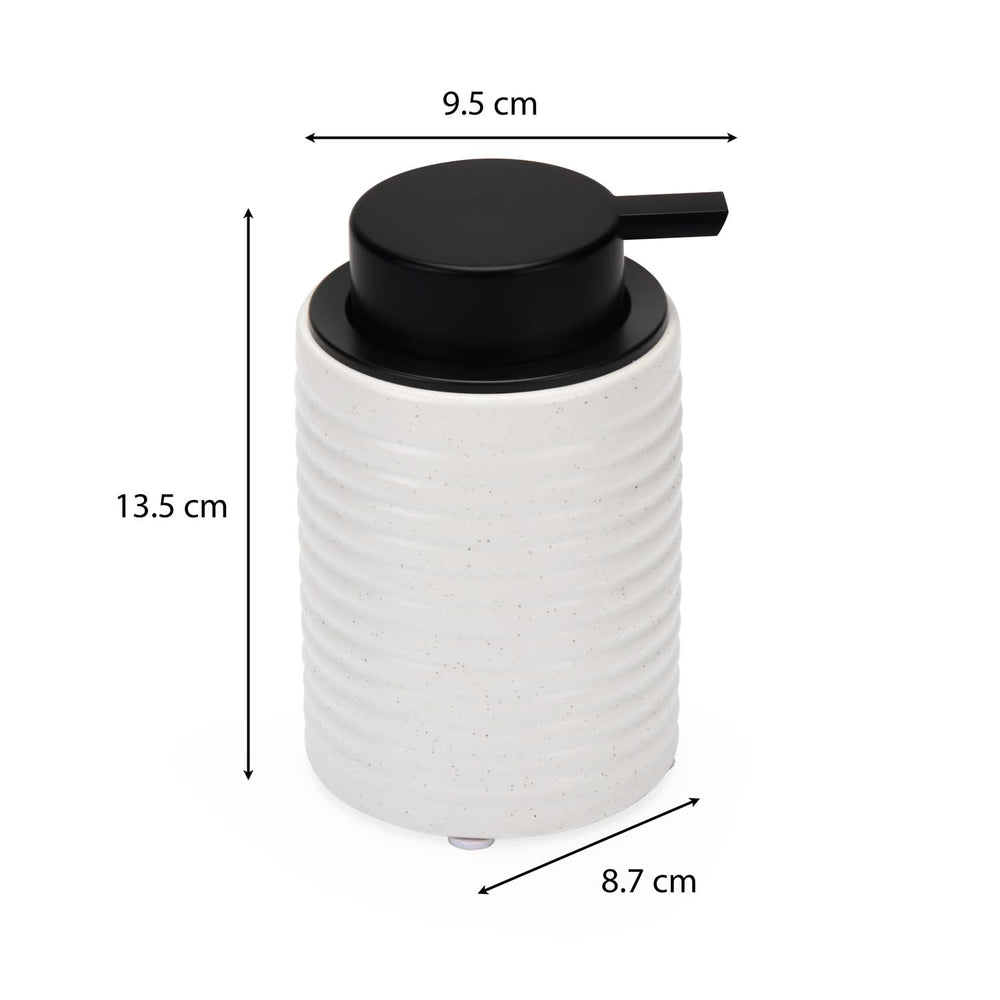 Fluted Stoneware Batch Accessories Set of 3- White