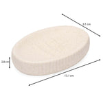 Ribbed Stoneware Bath Accessories Set of 3- Cream