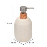 Ribbed Stoneware Bath Accessories Set of 3- Cream