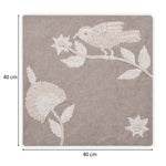 Embroidered Chambray Trivet- Beige