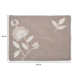 Floral Embroidered Chambray Placemat- Beige