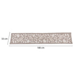 Decorative Embroidered Table Runner- Beige, 180 x 33 cm