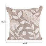 Bird Embroidered Cotton & Polyester 16