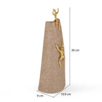 Climbing Figures Decorative Polyresin Showpiece- Sand & Gold