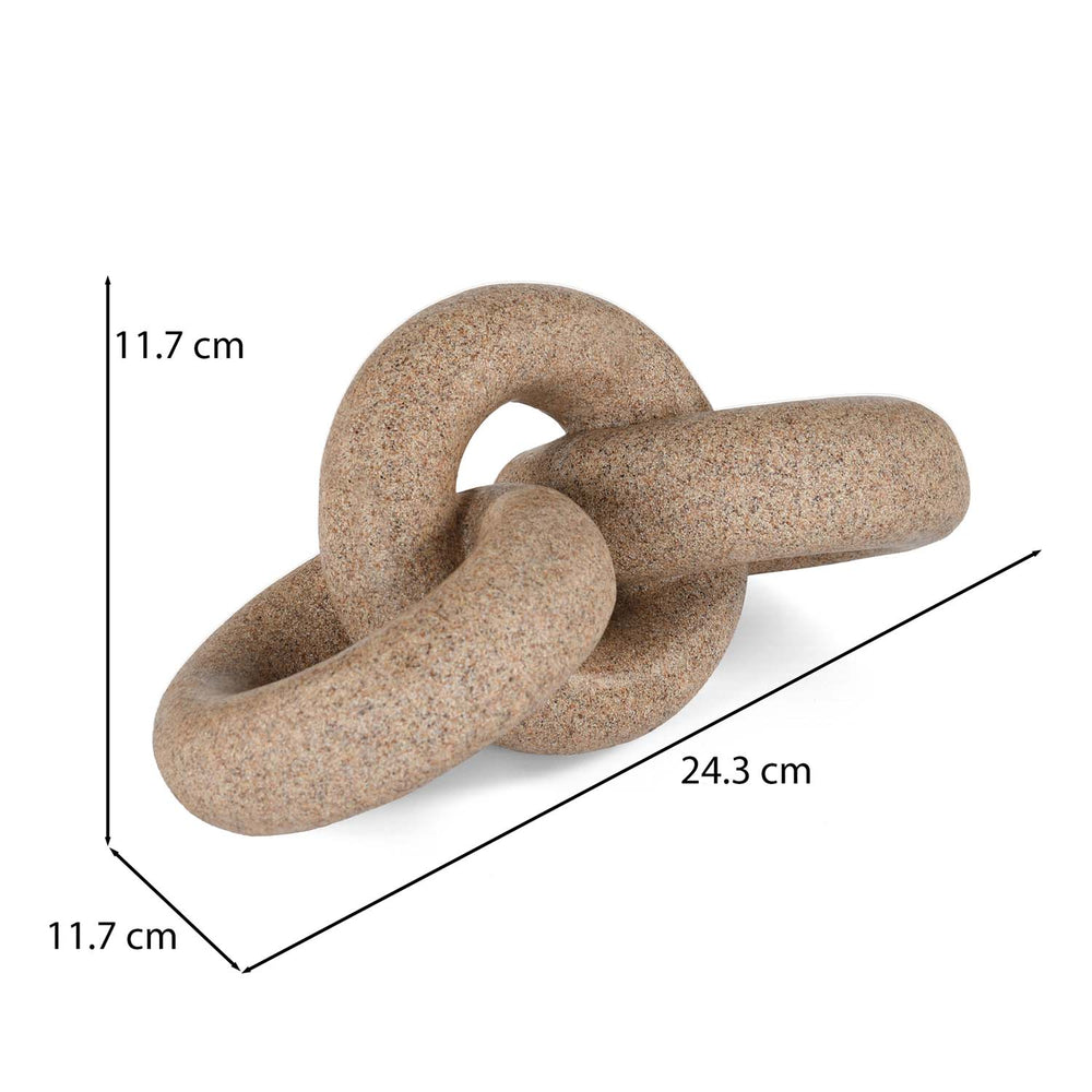 Table Decor Knot Polyresin Showpiece- Sand