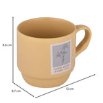 Good Mood Every Day Polaroid Printed 350 ml Ceramic Coffee Mug- Yellow
