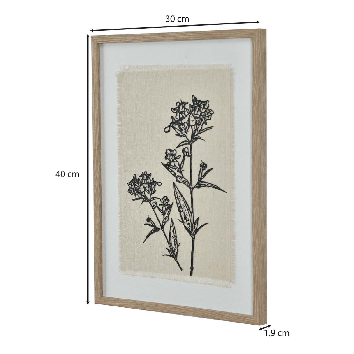 Fabric Lineart Canvas Wall Painting- Multicolor