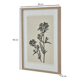 Fabric Lineart Canvas Wall Painting- Multicolor