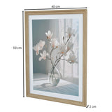 Flowers with Pot Canvas Wall Painting- Multicolor