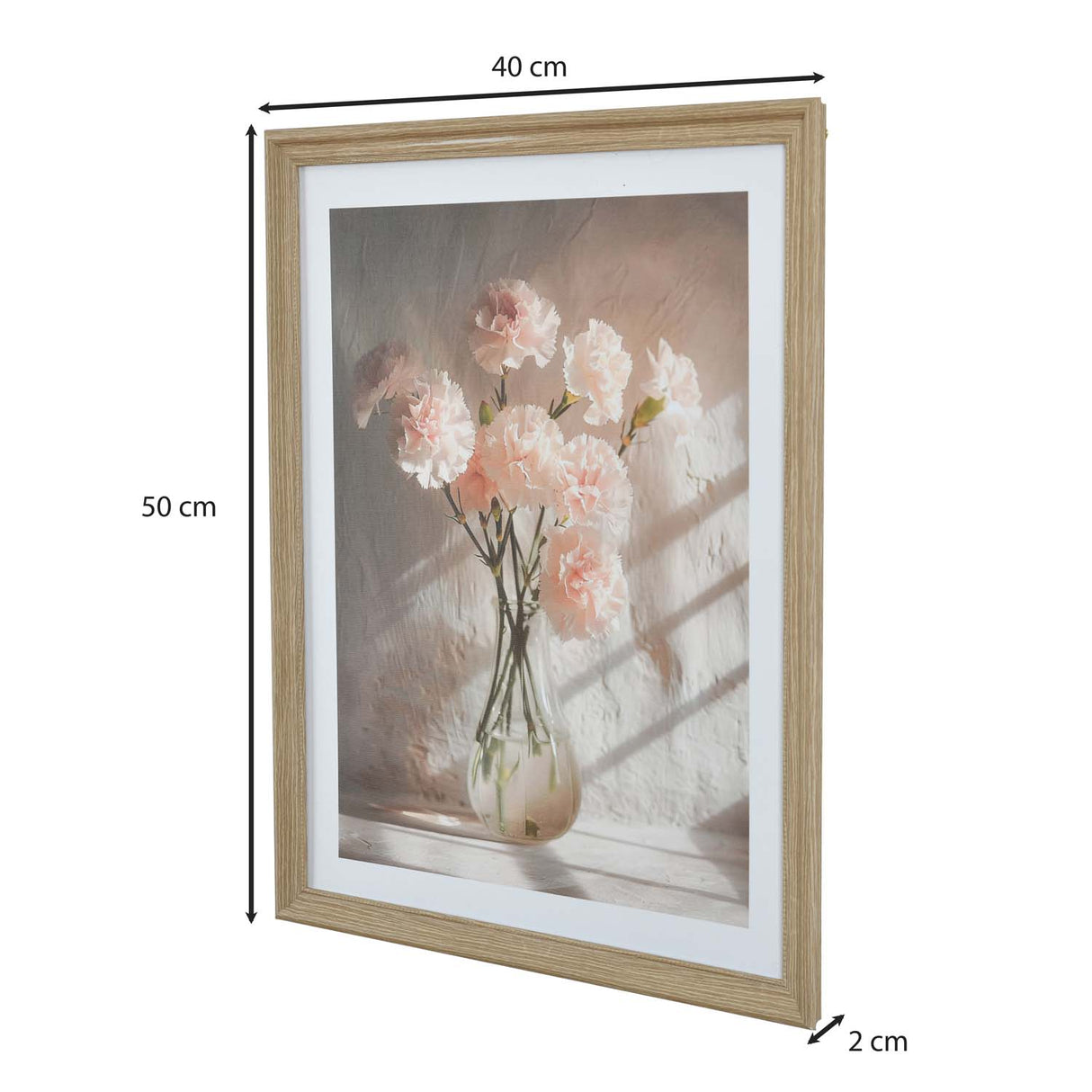 Flowers with Pot Canvas Wall Painting- Multicolor