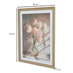 Flowers with Pot Canvas Wall Painting- Multicolor
