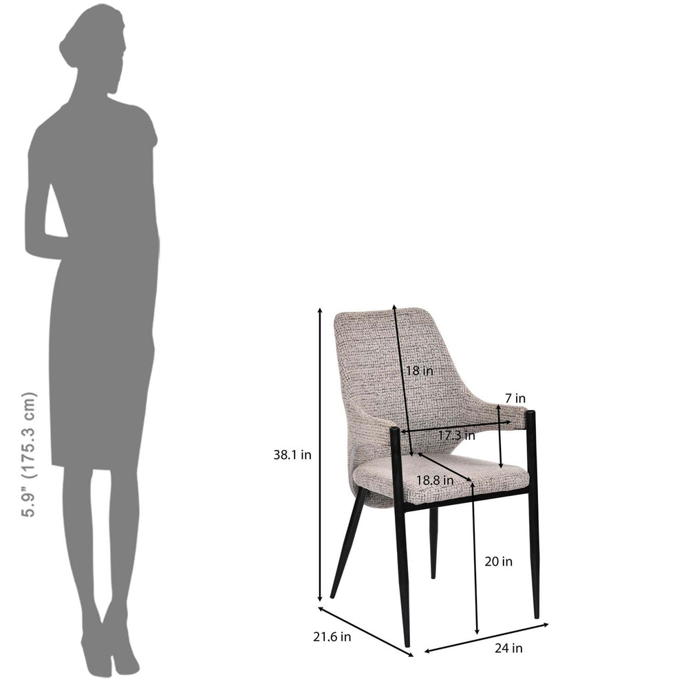 4 Seater Bevon Ceramic Dining Set with Hexin Base and Tierra Chairs- Cloud Beige