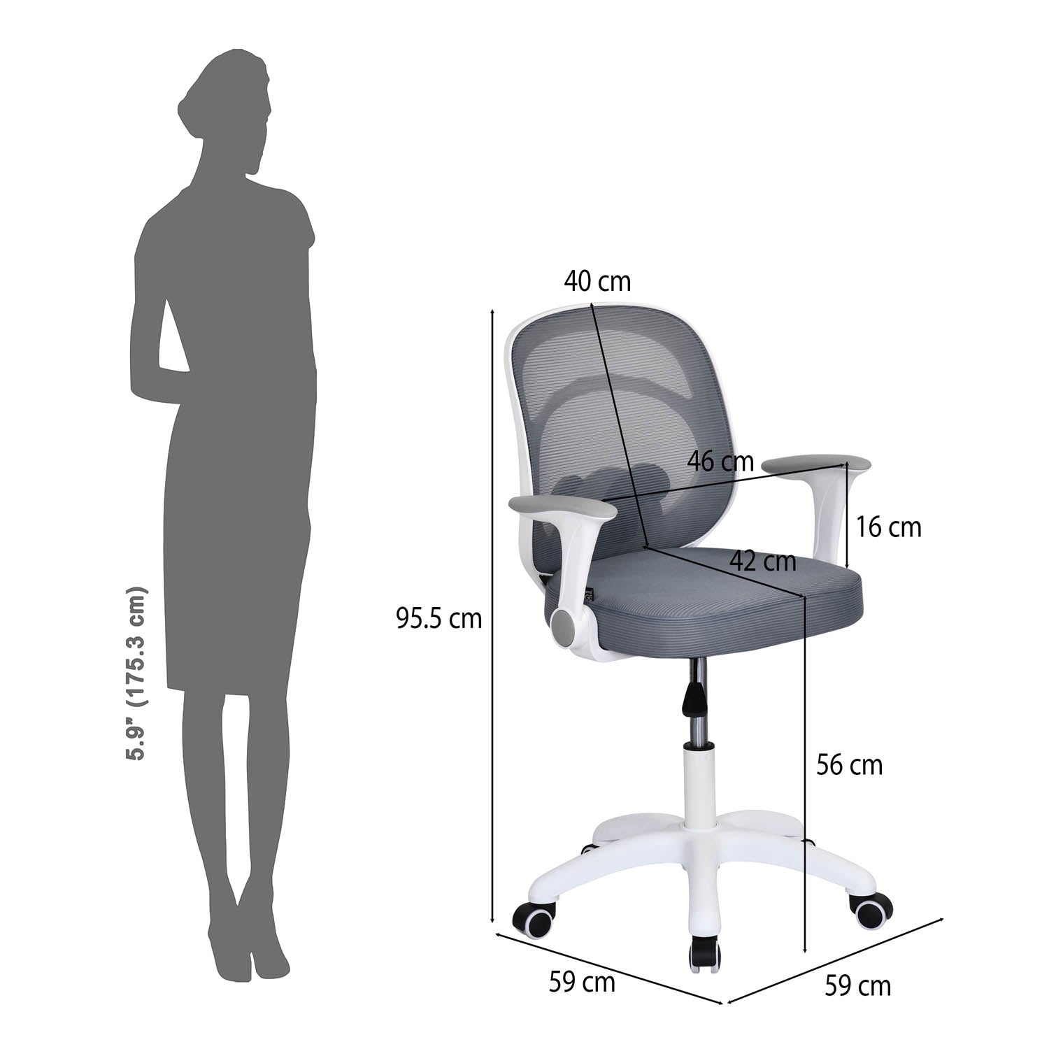 Genus Panda Themed Kids Chair- Grey