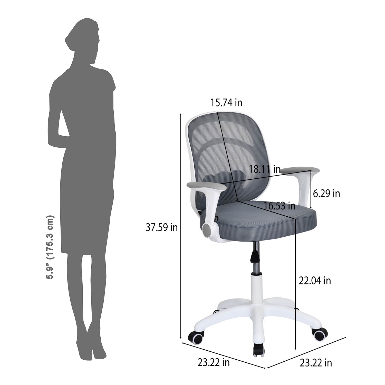 Genus Panda Themed Kids Chair- Grey