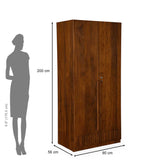 Linea 2 Door Wardrobe- Honey Walnut